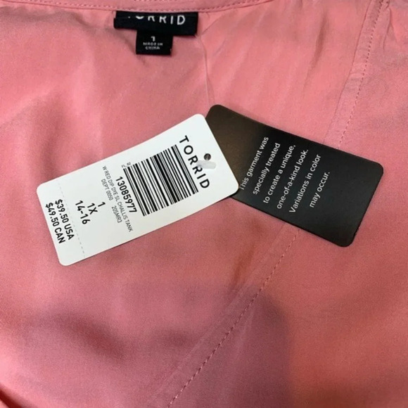 Torrid RED DIP-DYE CHALLIS TANK - Picture 5 of 6